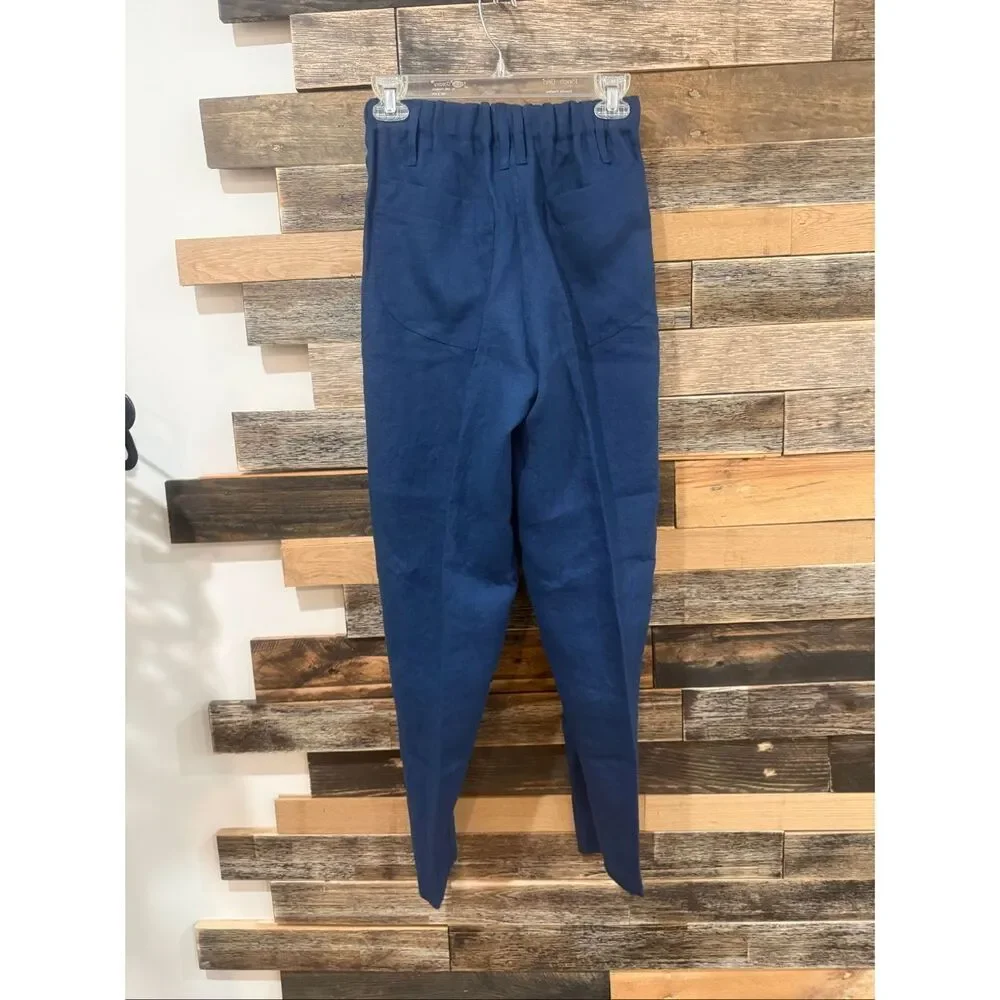 NotPerfectLinen new Doolin in admiral blue linen boho relaxed pants size S/M